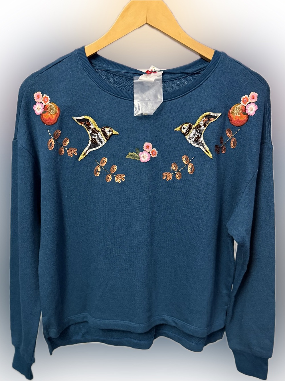 Lauren Conrad Disney Snow White~Womens~Sweater~Embroidered ~Bead/Sequin Birds M